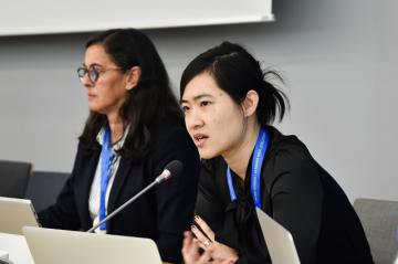 Nikita Chiu speaking in Bonn