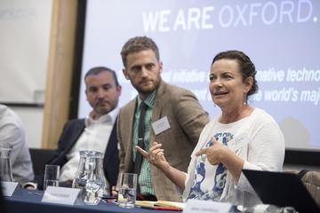Photo of Laura Edwards speaking on panel two